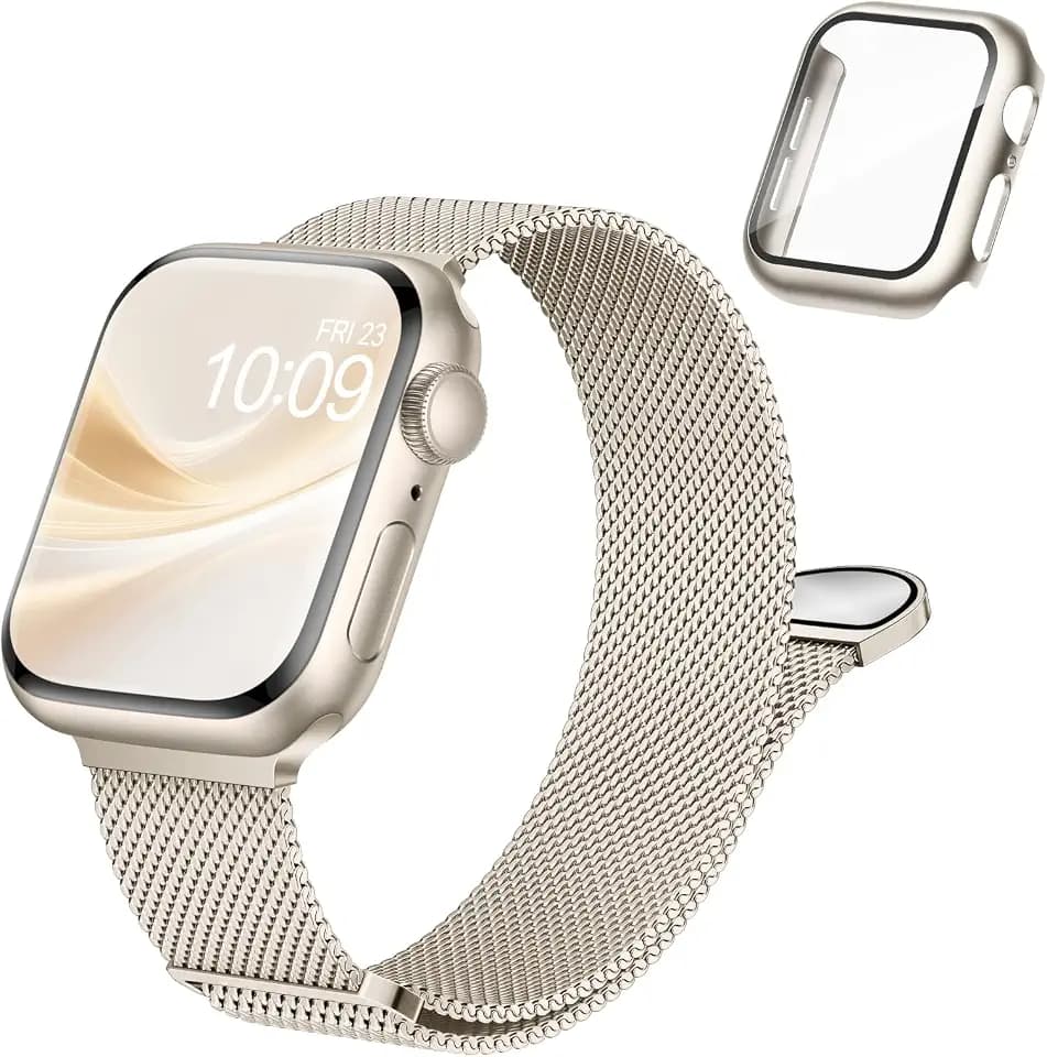 Magnetic Band and Case Compatible with Apple Watch Bands Women Men