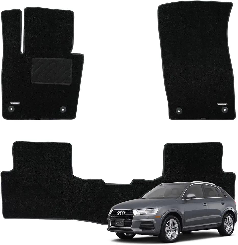WENNEBIRD Carpet Floor Mats for Audi Q3 2015-2018, 3Pc