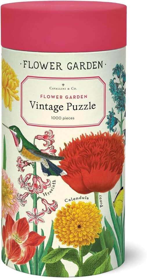 Cavallini 1000 Piece Puzzle, Flower Garden (PZL/FLRGRD)
