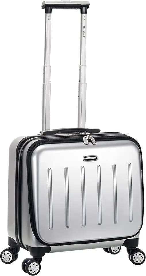 Rockland Revolution Hardside Rolling Computer Case, Carry-On, Silver