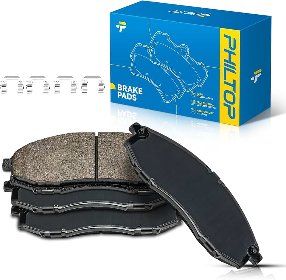 PHILTOP Ceramic Front Brake Pads for NISSAN Xterra 2000-2004, for NISSAN Frontier 2003-2004, 4x Brake Kits D830