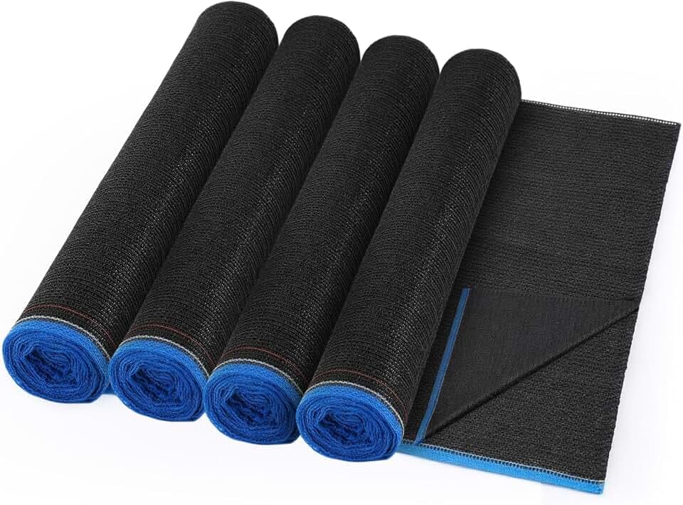 40% 6ft x 400ft Shade Cloth Roll with Eyelets, Black