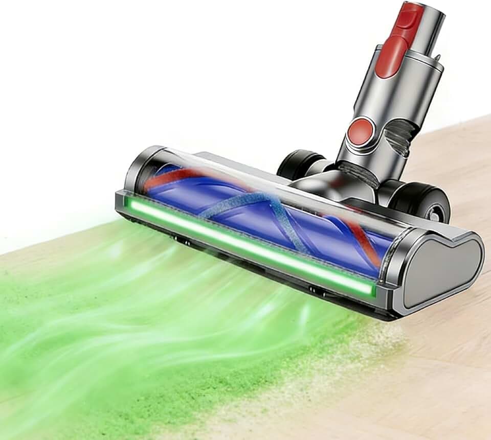 Bürste Ersatzteile Kompatibel für Dyson V11 V15 V10 V8 V7 Models,Austauschbarer Bürstenkopf mit Staubdetektionsfunktion, Austauschbarer Staubsauger Ersatzteile für Parkett, Hartböden und Teppiche