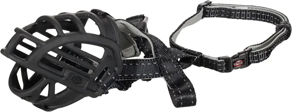 TRIXIE Muzzle Flex Maulkorb, Gummi, S, schwarz