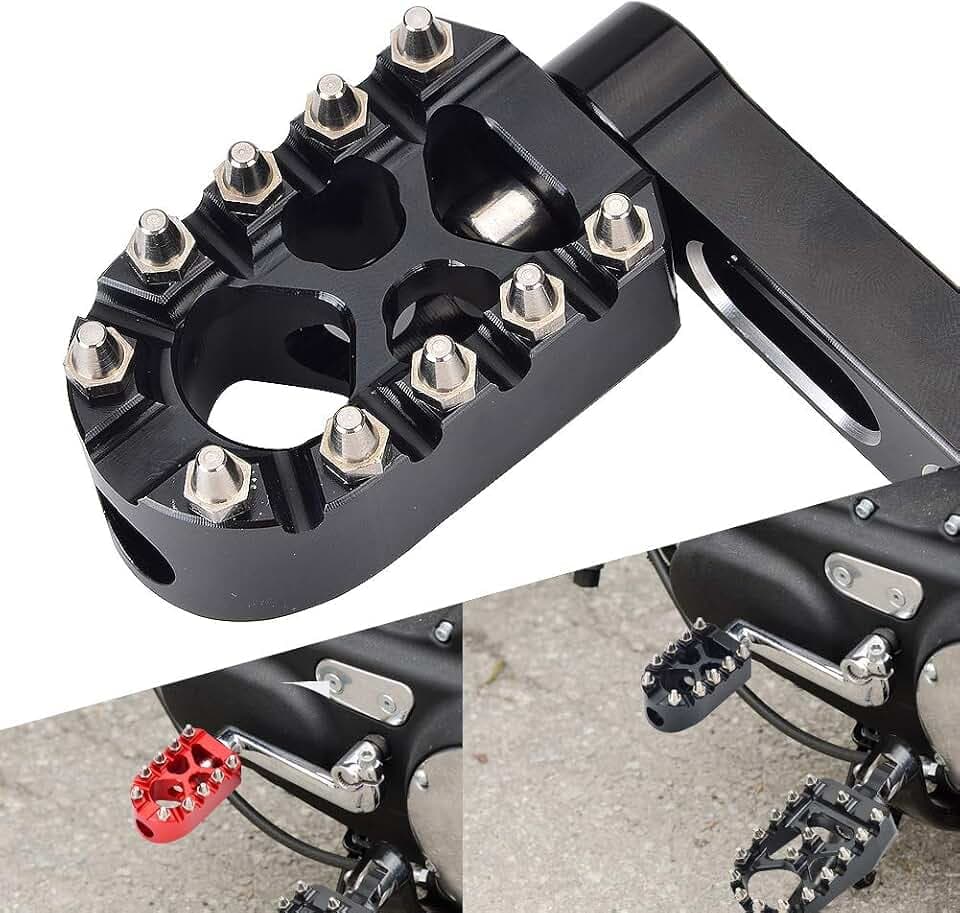 Goldfire MX Chopper Bobber Style Shift Lever Foot Peg, Anti-Skid Gear Knurled Motorcycle Shifter Peg For HD Touring Softail Sportster Dyna Street Chopper Bobber (Black)