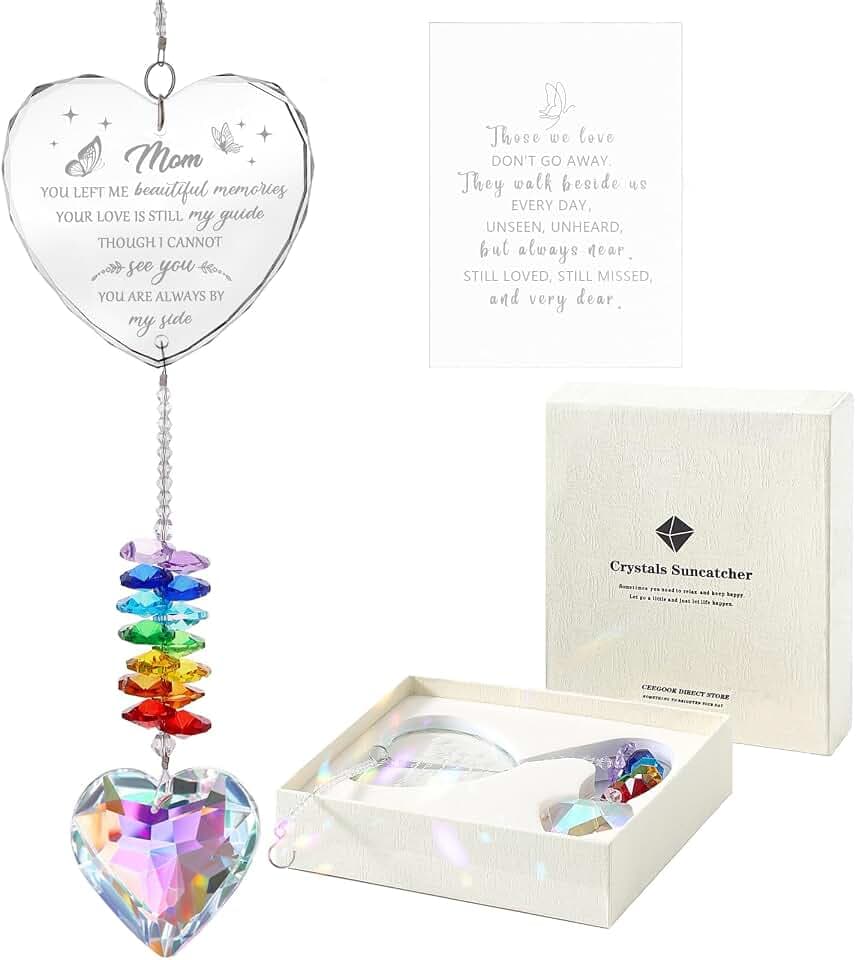 Memorial Gift for Loss of Mom, K9 Mother Sympathy Crystal Suncatcher