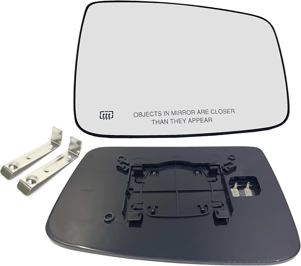Passenger Right Side Heated Mirror Glass Compatible with 2009-2018 Dodge Ram 1500 2500 Ram Side Heated Mirror Glass Convex 68050298AA, 68079362AA