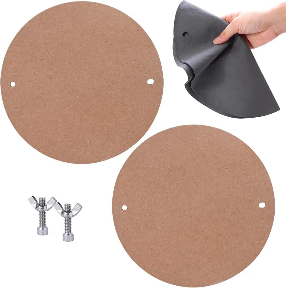LEOLIO 2 Pcs 12 Inch Pottery Wheel Bats, Thick Clay Throwing Bats with Pottery Pin Holes, Professional Round Ceramic Bat System for Clay Making and Sculpting