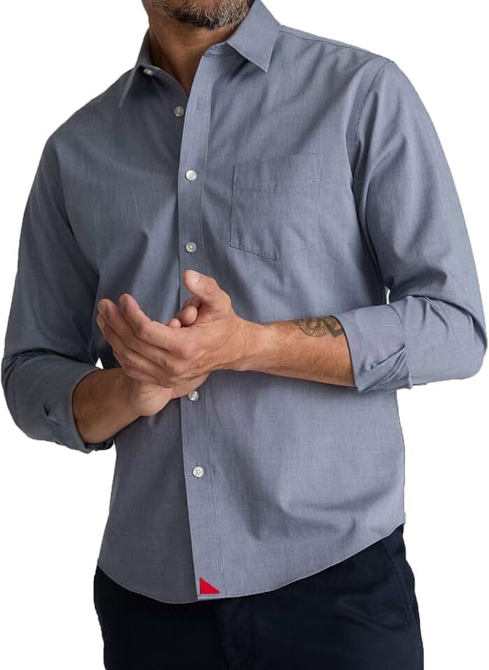 UNTUCKit Wrinkle Free Solid Long Sleeve Shirt for Men