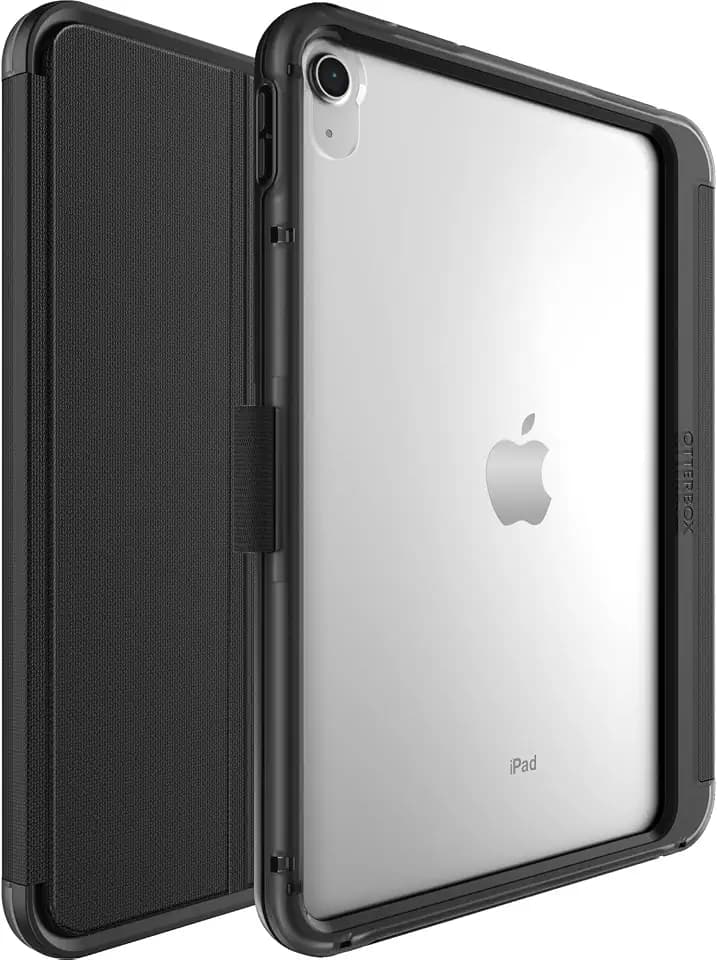 OtterBox SYMMETRY FOLIO SERIES case for iPad (A16) & iPad 10th Gen - STARRY NIGHT (Clear/Black/Dark Grey), Ultra-sleek, Multiple Viewing Positions, Magnetic Sleep/Wake Cover, Protective Folio for iPad