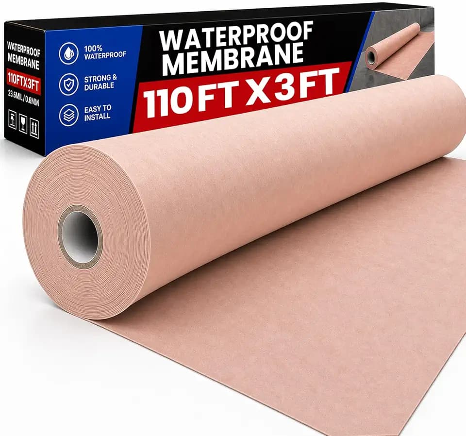 3FT x 110FT (325 Sq Ft) Professional Ultra Wide Waterproof Membrane Roll, Large Coverage for Commercial Steam Room