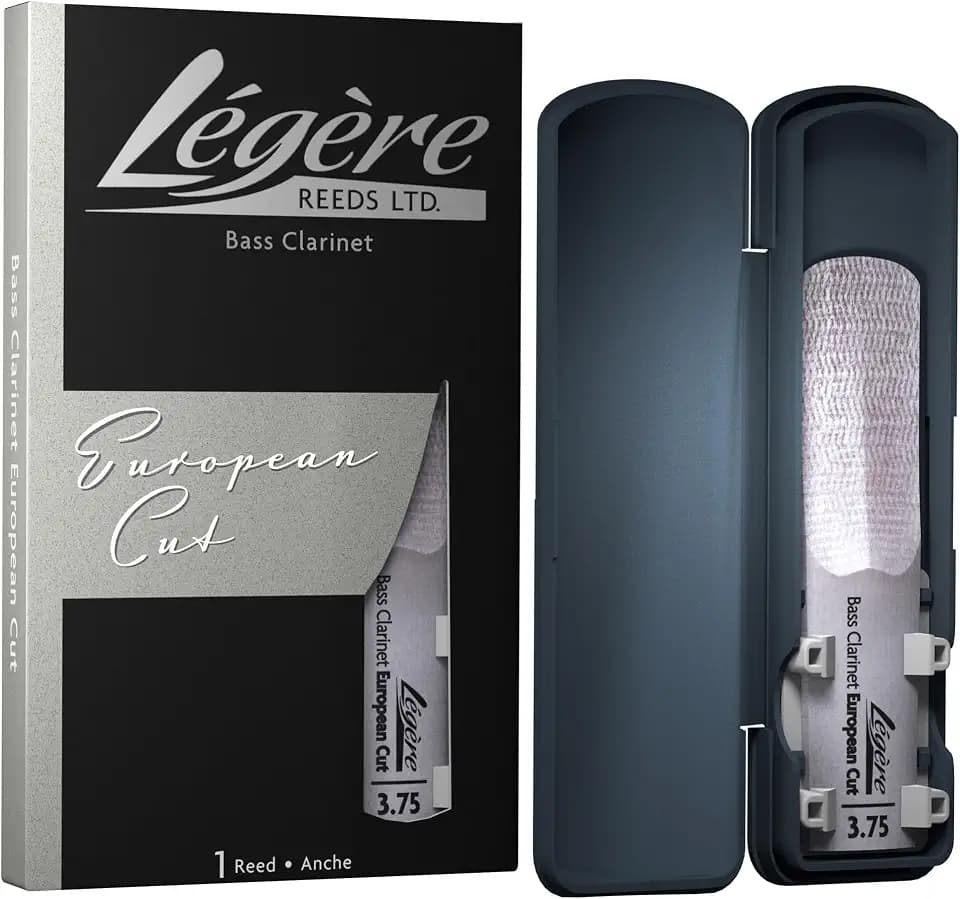 Légère Reeds - Bass Clarinet Reed, European Cut, Strength 3.75 (BCES3.75) - Premium Synthetic Woodwind Reed