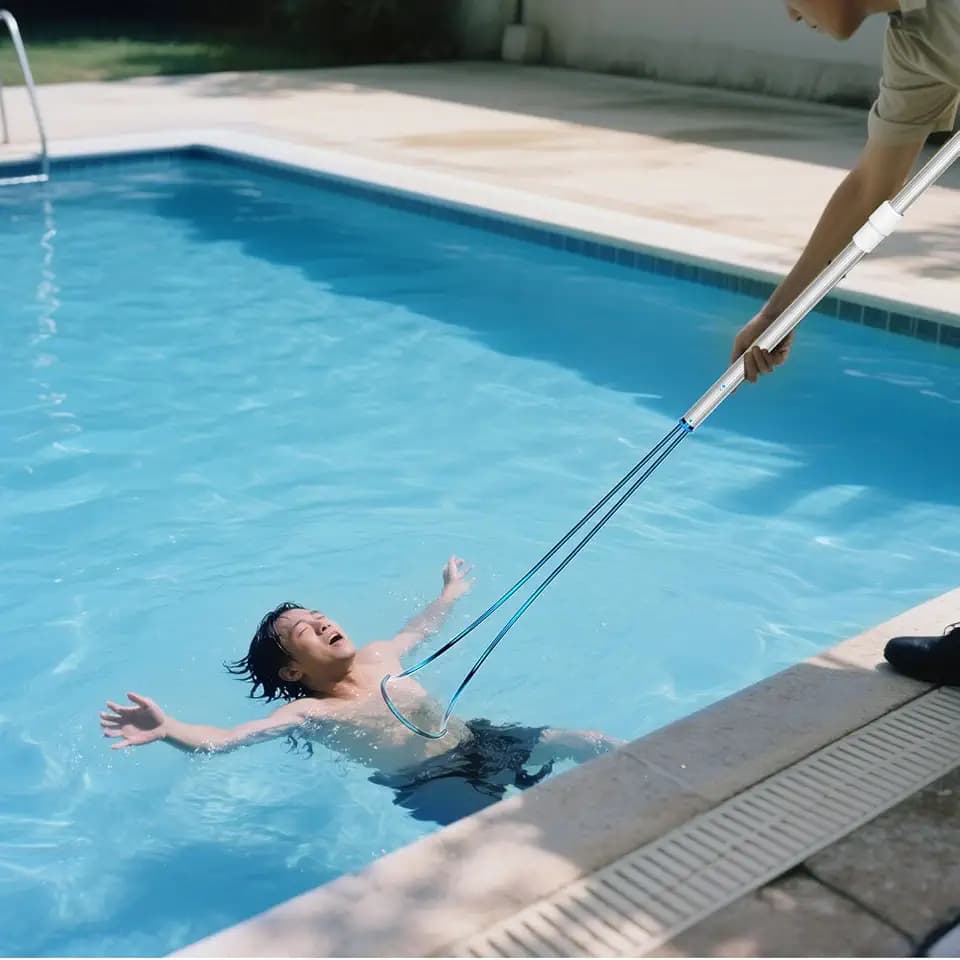 Swimming Pool Safety Hook, 3.3FT Aluminum Telescopic Pole