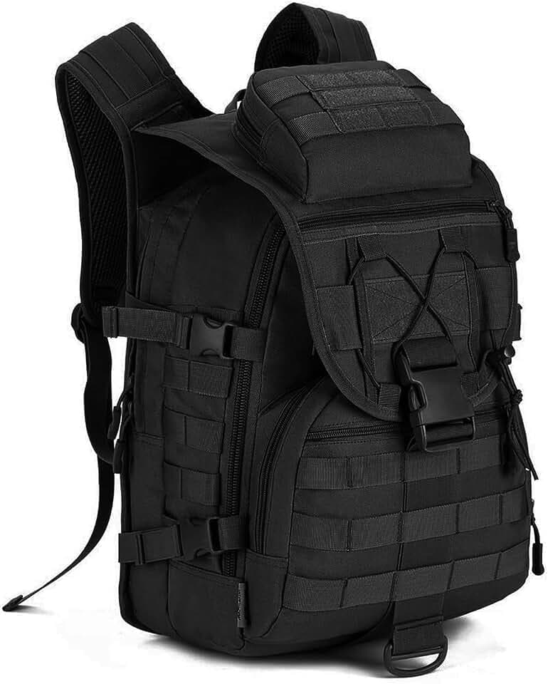 HUNTVP 40L Militar Rucksack Taktisch Wanderrucksack Wasserdicht Trekkingrucksack MOLLE Tactical Sportrucksack Daypack Tagesrucksack Kampfrucksack 14 Zoll Laptoptasche für Outdoor Wandern