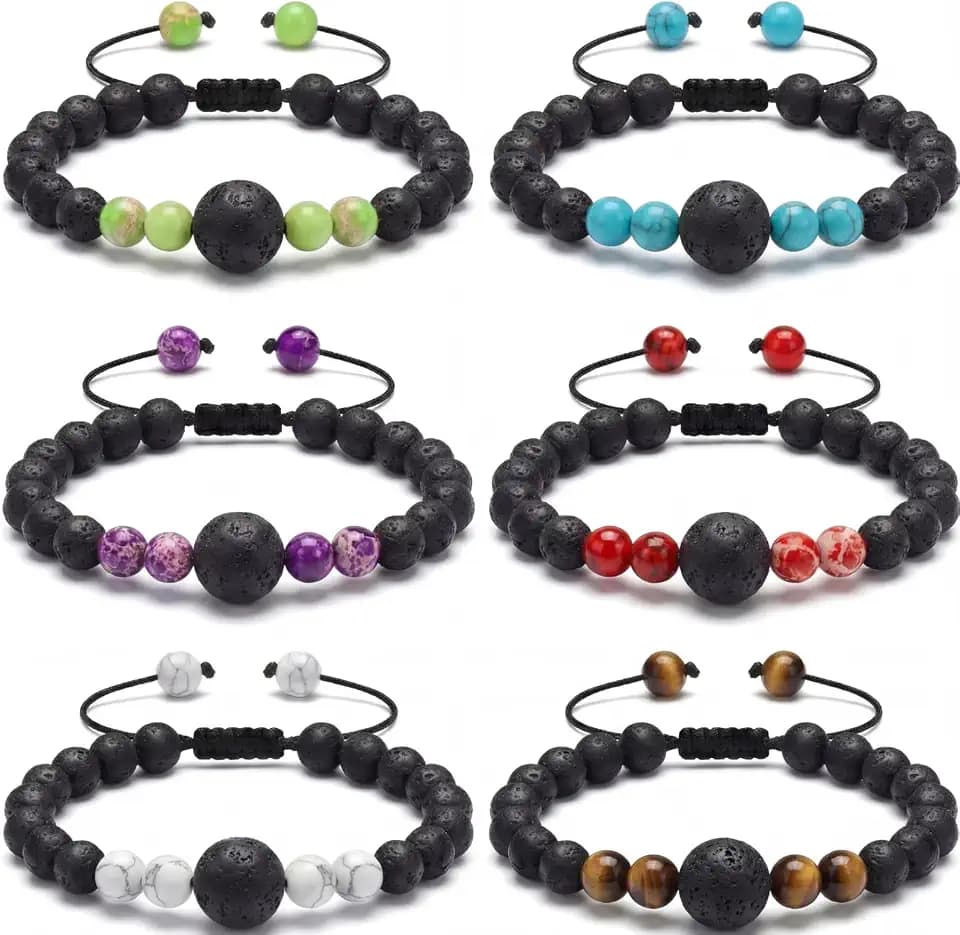 Sureio 6 Pcs Motion Sickness Bracelets Cruise Essentials