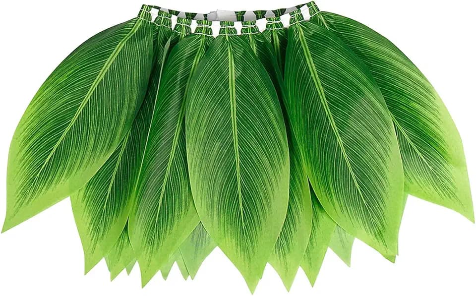 Hula-Rock, Palmblatt-Grasröcke, Verkleidungszubehör, Geburtstagsparty, Welttag des Buches, Cosplay, Partygeschenke für Erwachsene, Frauen und Männer (A127-1)