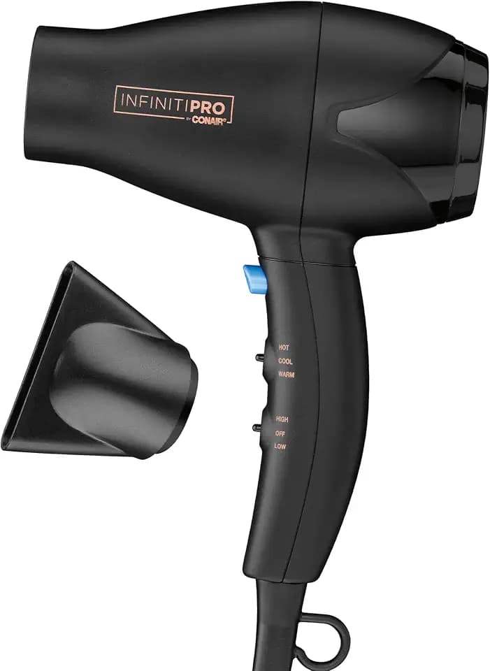 Conair Hair Dryer, INFINITIPRO, Travel, 1600W, Compact, AC Motor