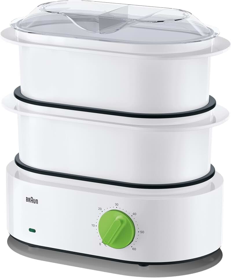 Braun Tribute Collection FS 3000 Dampfgarer (850 W) weiß/grün