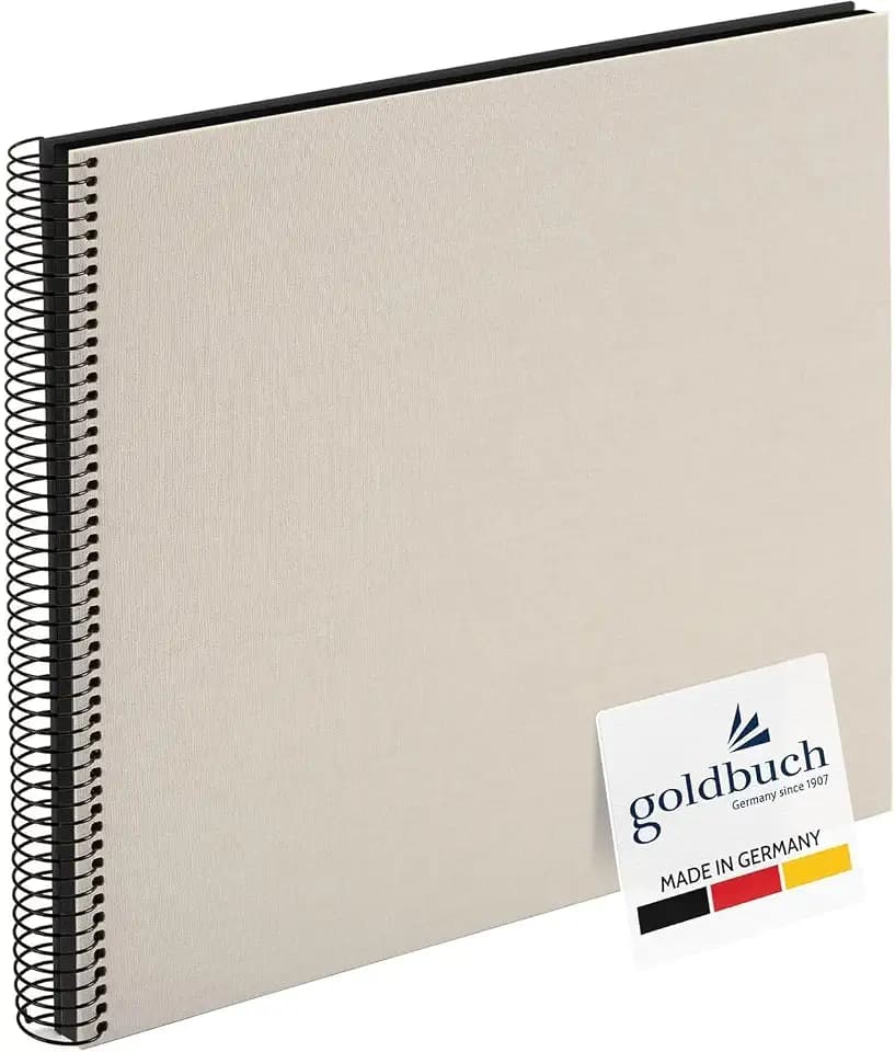 goldbuch 25 523 Spiralalbum Bella Vista, Fotoalbum 35x30x1,5 cm, Sandgrau