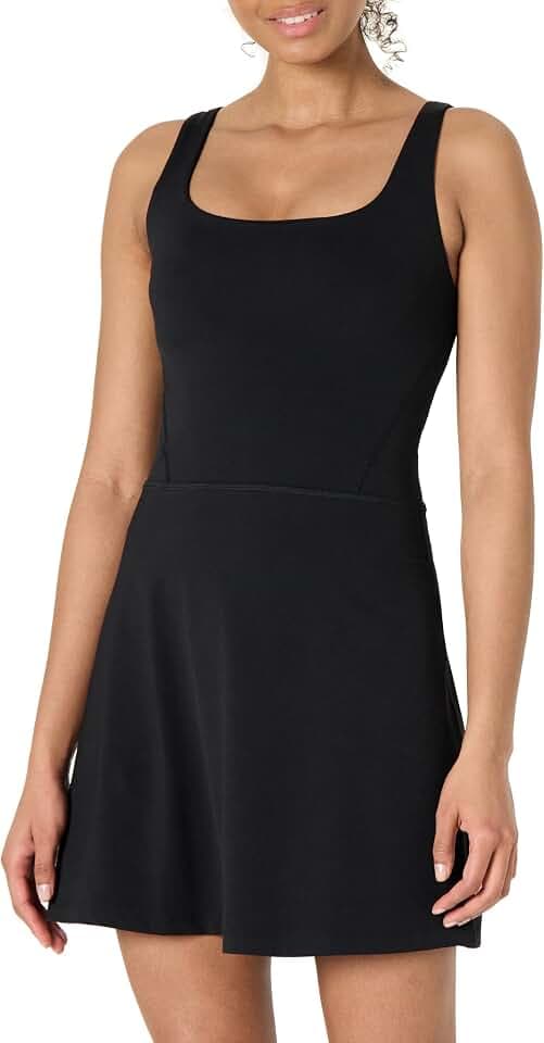 Amazon Essentials Damen Sportliches Anschmiegsames FormFlex-Tenniskleid, Lang