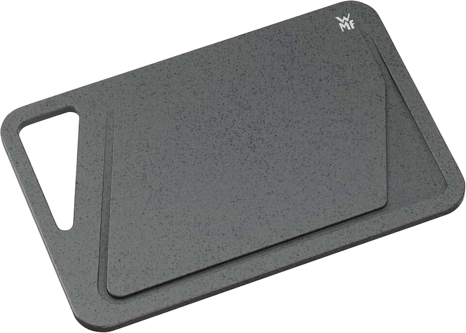 WMF Schneidebrett Kunststoff 38 x 25 cm, rechteckig, Küchenbrett Kunststoff, Tranchierbrett mit Saftrillen, praktischer Griff, spülmaschinengeeignet, klingenschonend