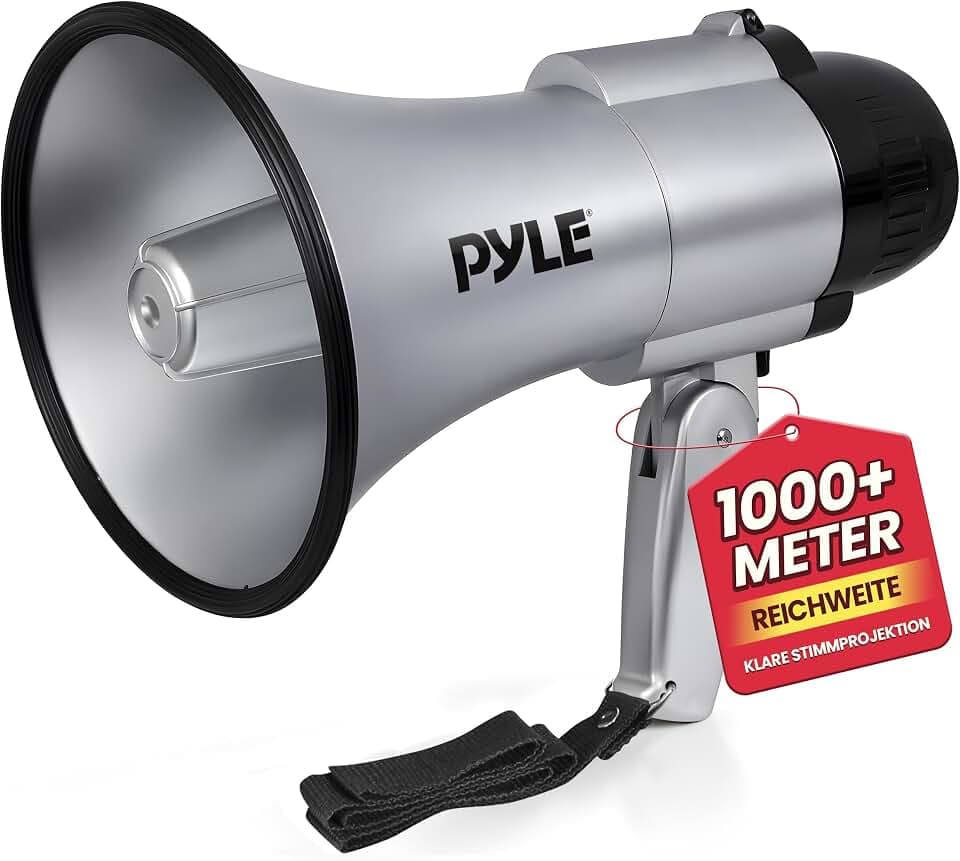 Pyle Megafon 30W mit Sirene & Mikrofon
