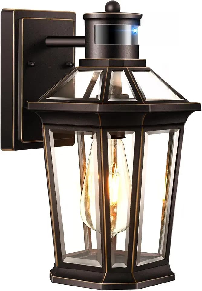 VIANIS Outdoor Motion Sensor Porch Light, Dusk to Dawn Outdoor Lighting
