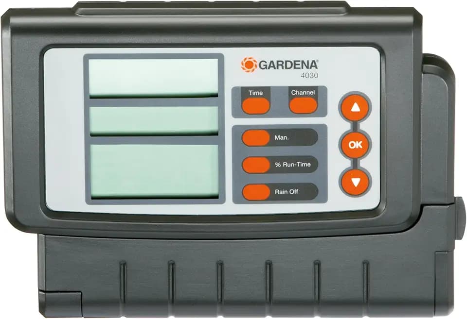 Gardena Classic Bewässerungssteuerung 4030: Bewässerungscomputer zur automatischen Bewässerung, großes Display, für bis zu 4 Ventile (1283-20)