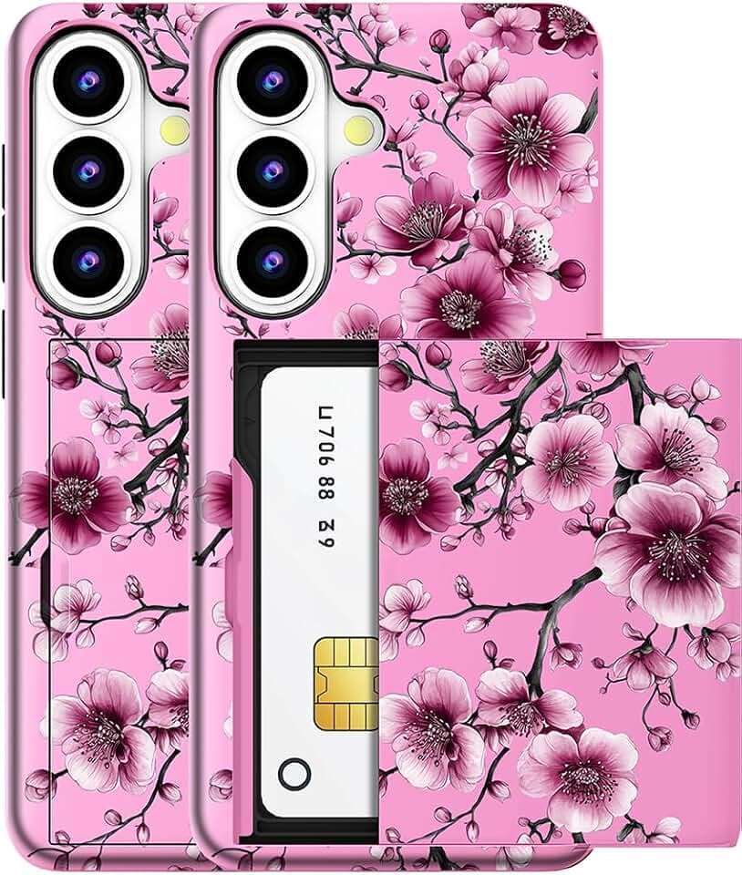 for Samsung Galaxy S26 Case (Pink Cherry Flower)