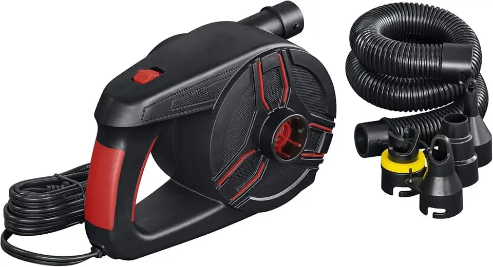 Bestway: PowerGrip Pro AC Electric Air Pump - Handheld, Inflate & Deflate Floats-Mattresses-Toys-Balls, 4 Adapters, 2.2 PSI, 110V Powered, Quick Fill