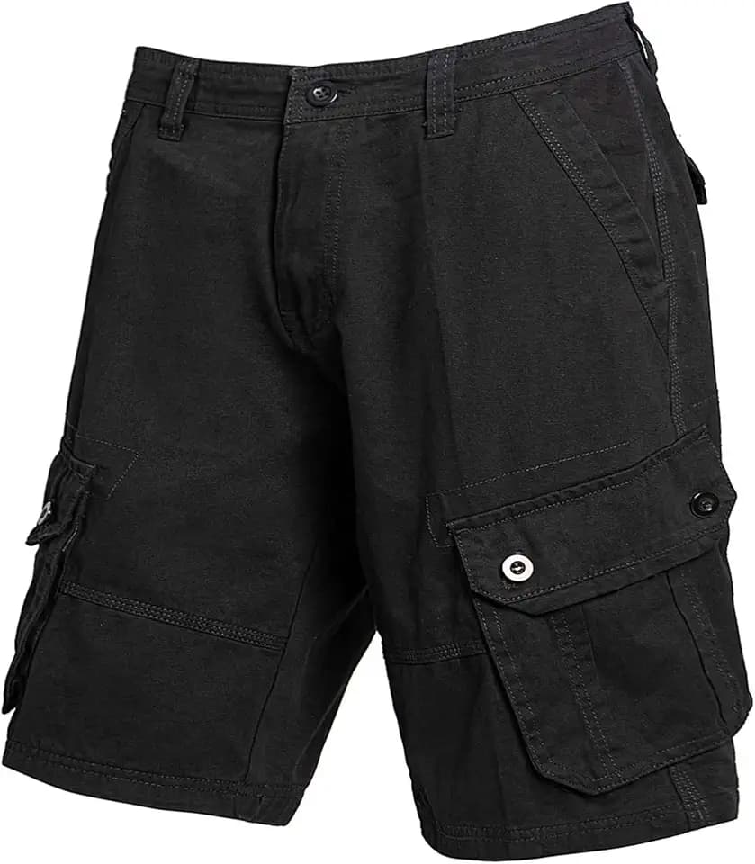 comefohome Cargo Shorts Herren Sommer Cargoshorts Baumwolle Hosen Kurze mit Mehreren Taschen Hose