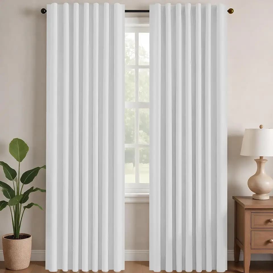Deconovo Blackout Curtains for Bedroom, Living Room 45 Inch Long 2 Panels