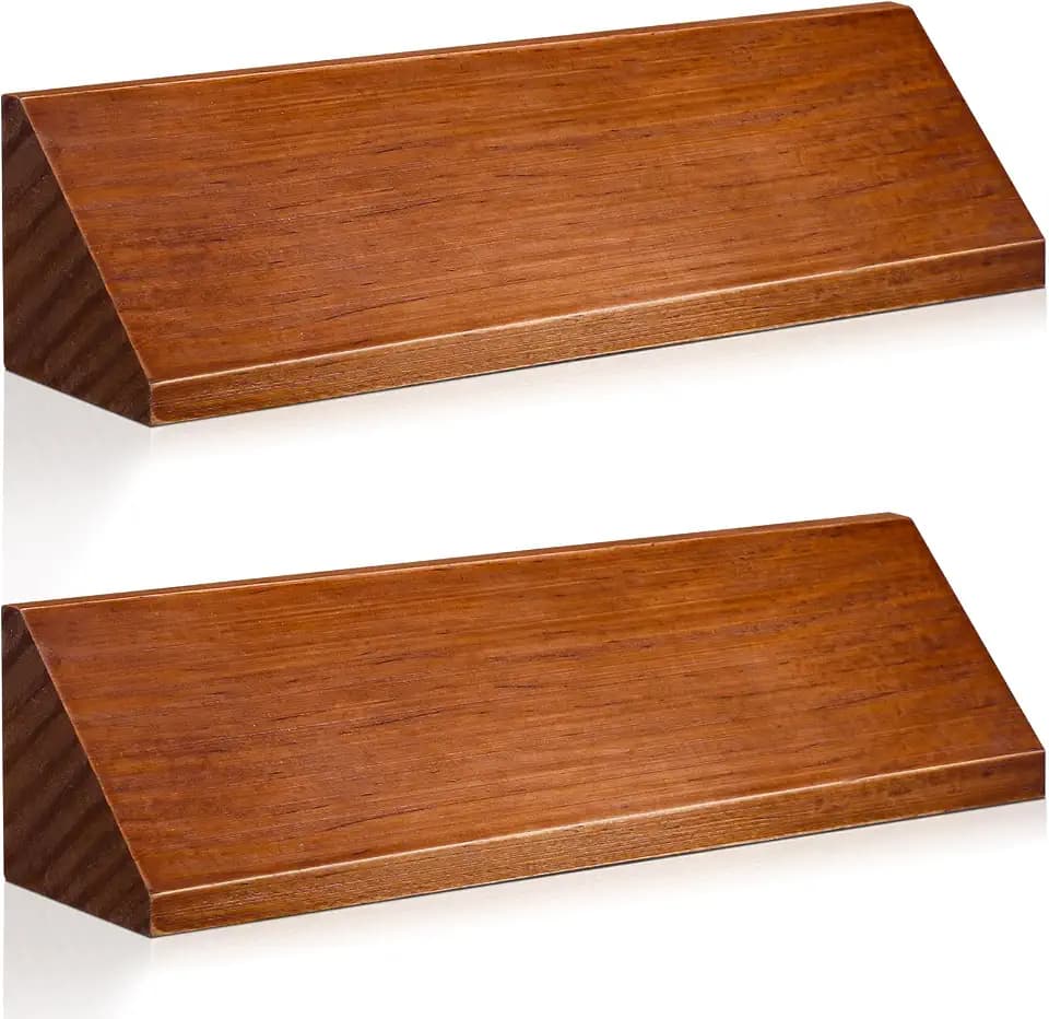 Eersida 2 Pcs Blank Business Wood Name Plate for Desk Name Plate Walnut DIY Personalized Wooden Names Plaque for Desk Nameplate for Office Classroom Gift 8 x 2 x 2 Inch (Classic)