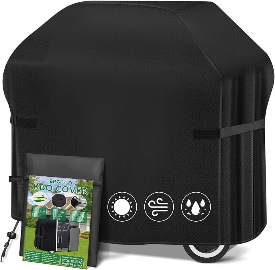SPGOOD Grillabdeckung wetterfest 420D Oxford für Gasgrill(132x66x110cm)