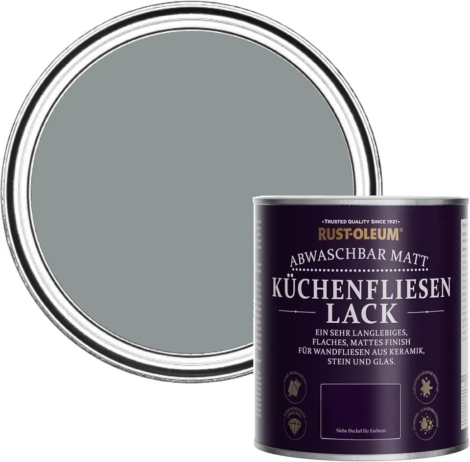 Rust-Oleum abwaschbare Küchenfliesenlack in grau mit Matt Finish - Anthrazit Medium 750ML