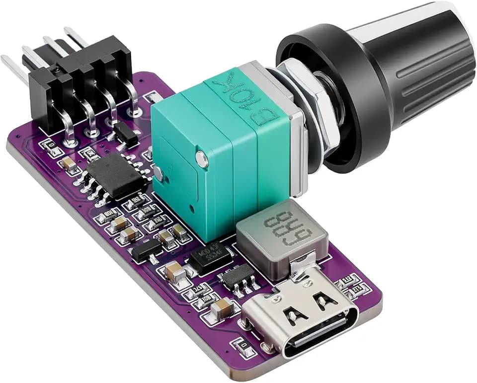OwlTree DIY Type C 5V to 12V 4 Pin PWM Fan Speed Adapter Controller Supported PC Cooling Fan, Max 12V 8W Output