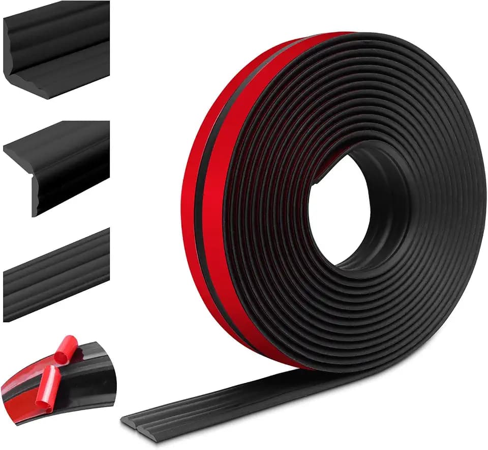 Flexible Zierleisten selbstklebend Kantenschutz Wand Winkelleiste Weichsockelleiste für Wände Böden Eckenschutz (40mm×6m, Schwarz)