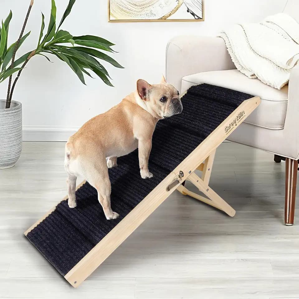 2026 Upgraded Dog Ramp for Bed