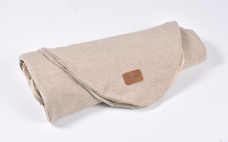 BÉABA Bezug für Big Flopsy Kissen – Oeko-Tex Baumwoll-Jersey, Pflegeleicht, Mit Muster Argile Chiné
