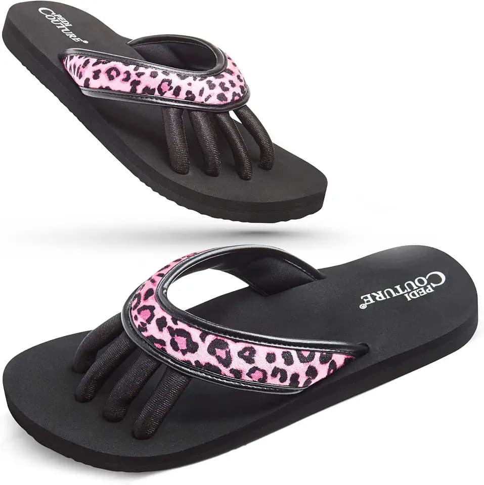 Pedi Couture Pedicure Sandals for Women with Built-In Toe Separators