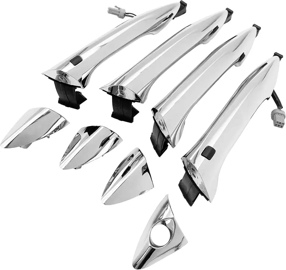 Cheriezing Chrome Exterior Door Handle, with Smart Entry System, Set of 4