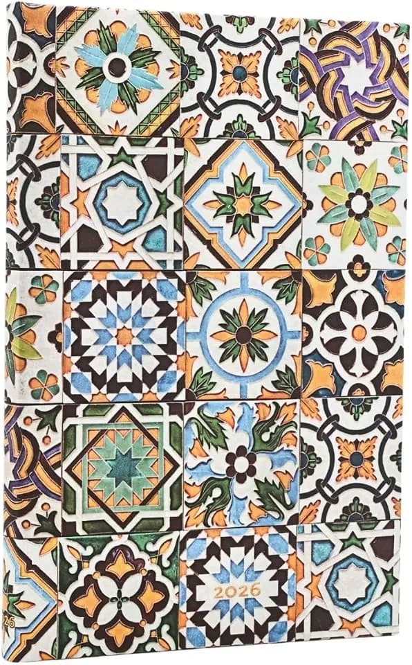 Paperblanks | 2026 Leila | Persische Dichtung | 12-Monatskalender | Ultra | Vertikal | Elastikband-Verschluss | 160 Pg | 100 GSM
