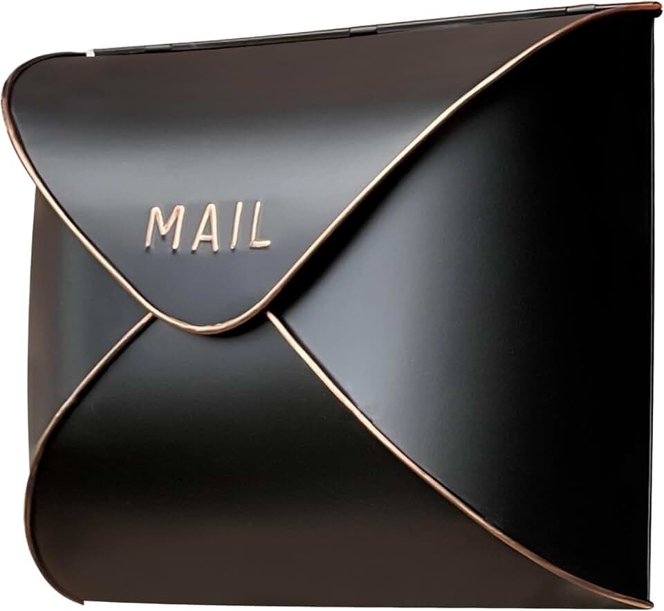 NACH mb-6941 Envelope Briefkasten, Schwarz und Kupfer