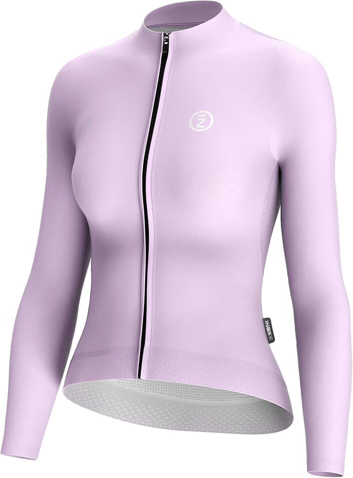 INBIKE Damen Fahrradtrikot Langzarm Schnelltrockend Hohe Elastizität Atmungsaktivität und Komfort Frühling Sommer Herbst Fahrradbekleidung Trikot LAR250