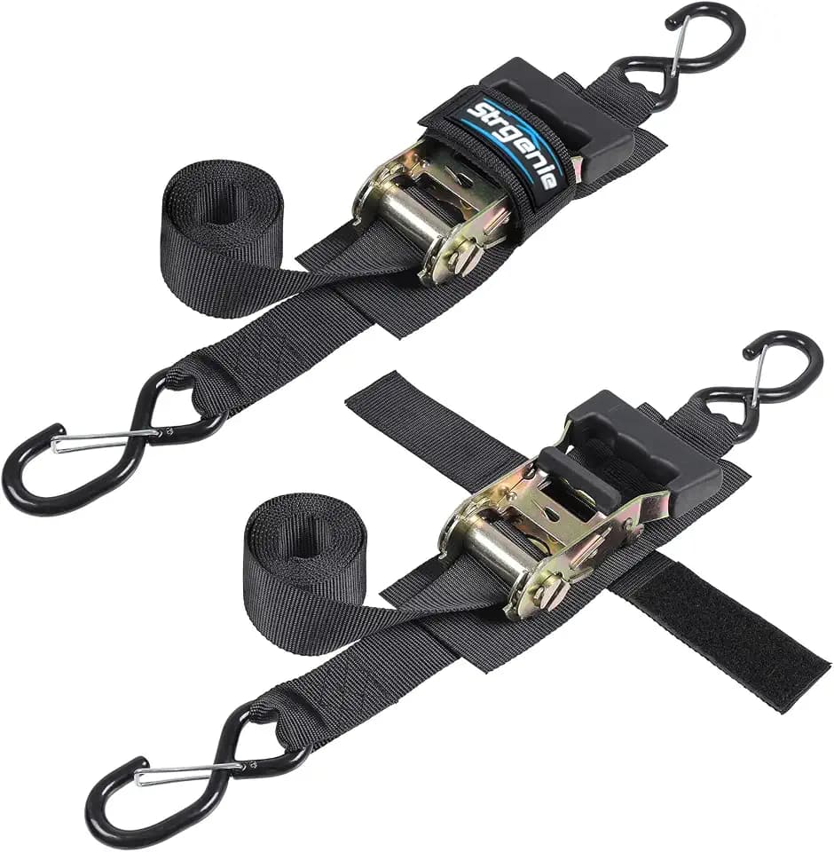 1.6IN 4FT Transom Tie Down Straps Heavy Duty Ratchet Straps