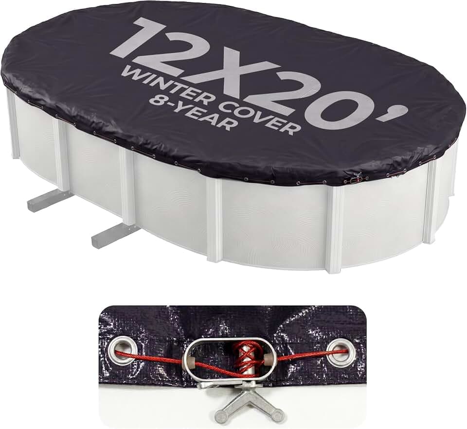 Defender 8 Jahr oval vor Ground Winter Pool Cover