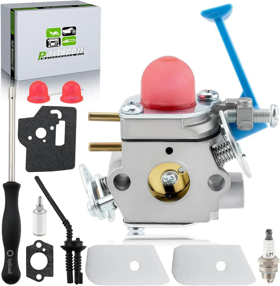 C1Q-W31 545006060 Carburetor Kit for Husqvarna 125E 124L 125L 124C 125C AKA Lawn Mower for Zama C1Q-W31 C1Q-W31B for Jonsered GT2126 GC2126C with Tune-up Parts Fuel Filter Air Filter