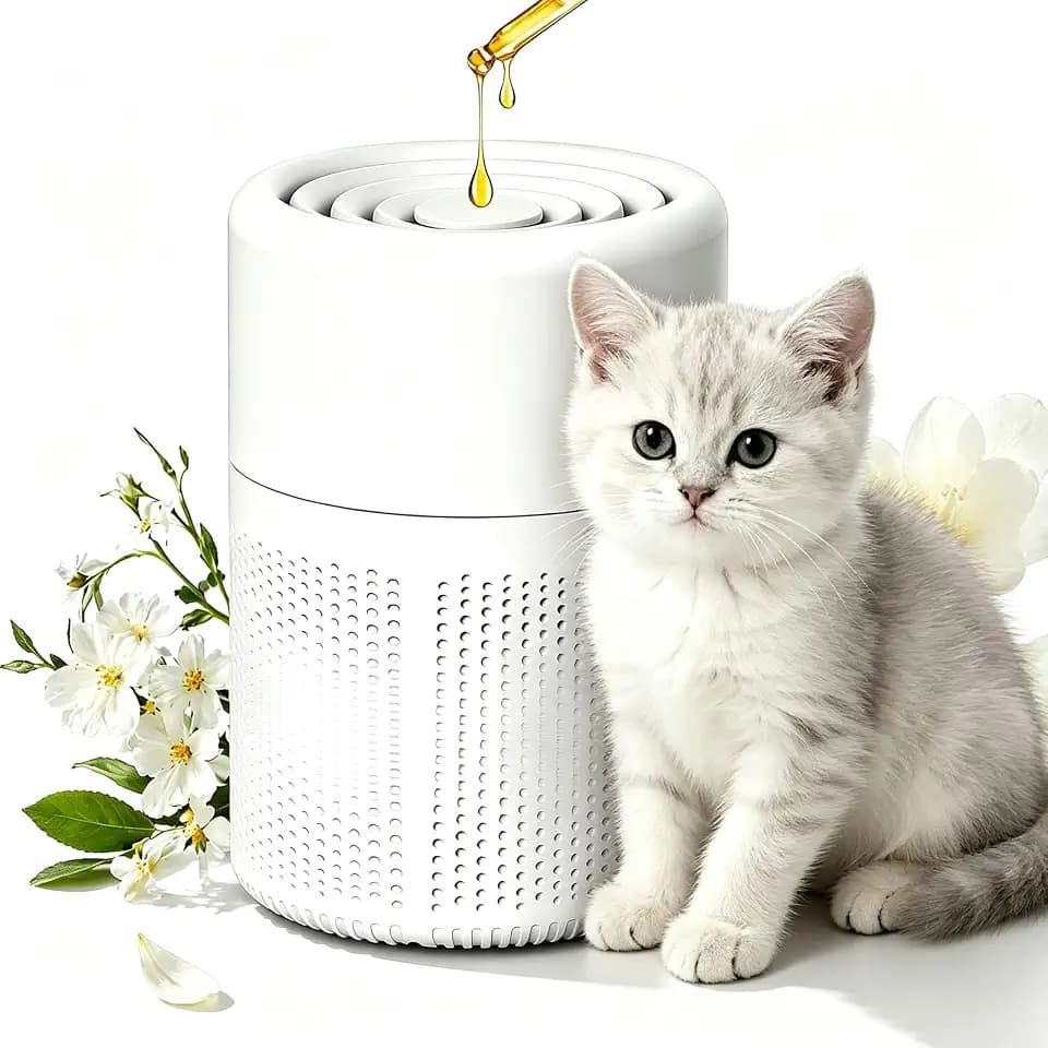 Luftreiniger mit HEPA-Filter & Aromatherapie – Luftreiniger für Zuhause gegen Staub, Pollen, Tierhaare & Schimmel – Energiesparend Leiser Luftreiniger für Schlafzimmer, Wohnzimmer & Büro