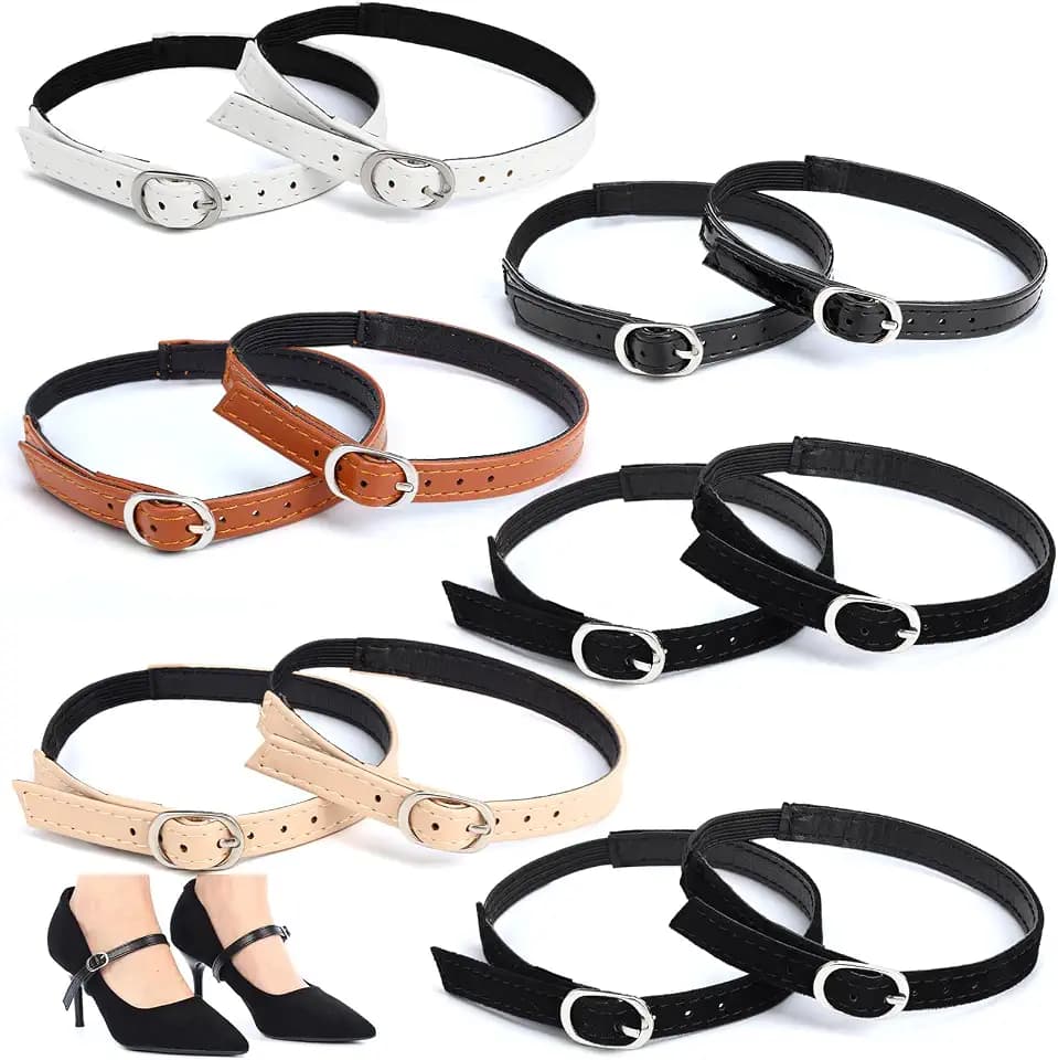 Skicuff 12 Pcs Shoe Straps Detachable Ankle Shoelaces Straps with Buckle