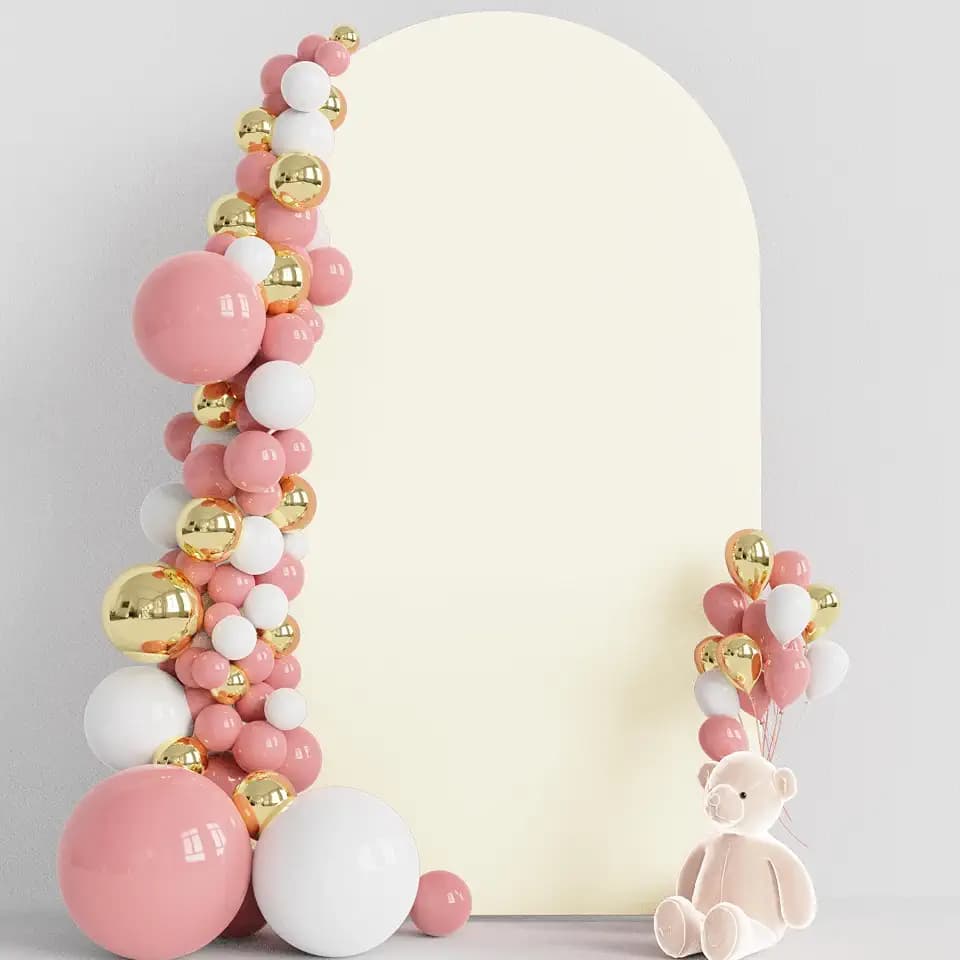 Wokceer 8FT Arch Backdrop Cover Ivory Arch Covers Strethy Backdrop